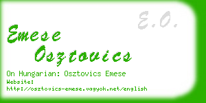 emese osztovics business card